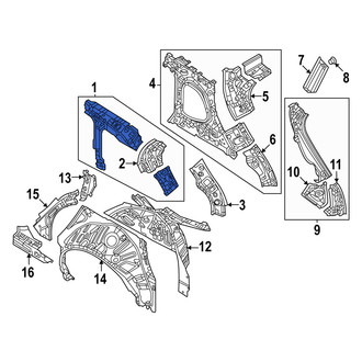 Mazda OE - Rear Left Upper Inner Quarter Panel
