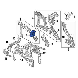 Mazda OE - Rear Left Upper Inner Quarter Panel Reinforcement