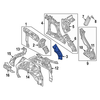 Mazda OE - Left Body D-Pillar Reinforcement