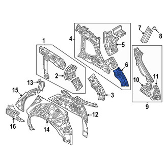 Mazda OE - Rear Left Lower Inner Quarter Panel