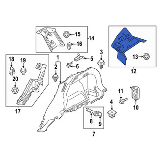 Mazda OE - Rear Left Lower Interior Quarter Panel Trim Panel