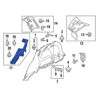 Mazda OE - Left Body C-Pillar Trim Panel