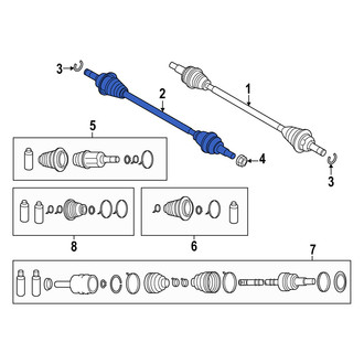 Mazda OE - Rear Left CV Axle Assembly
