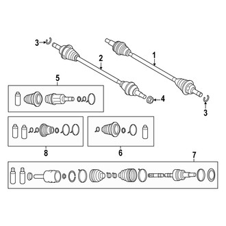 Mazda OE - Rear Suspension - Drive Axles (2.5 S / 2.5 Turbo)