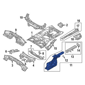 Mazda OE - Rear Left Frame Side Member Assembly