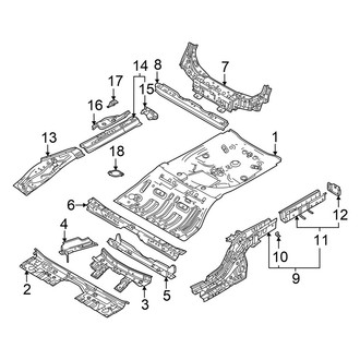 Mazda OE - Rear Body & Floor - Floor & Rails (Hybrid Preferred / Hybrid Premium / Hybrid Premium Plus)