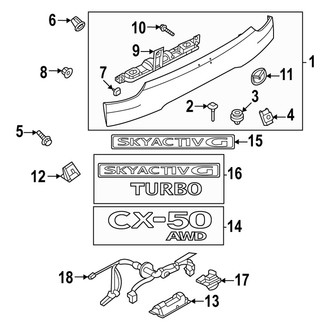 Mazda OE - Lift Gate - Exterior Trim