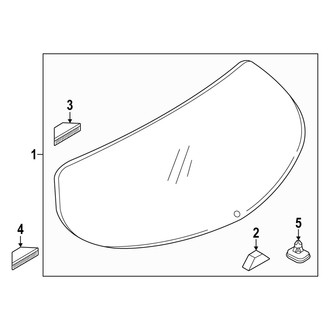 Mazda OE - Lift Gate - Glass (2.5 Turbo / Hybrid Preferred / Hybrid Premium / Hybrid Premium Plus)