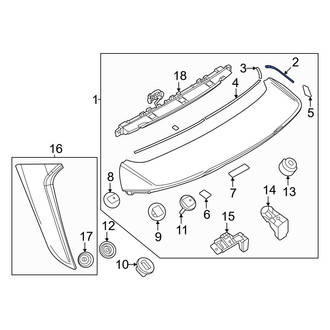 Mazda OE - Left Spoiler Seal