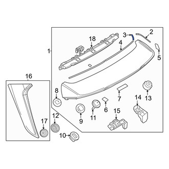 Mazda OE - Outer Spoiler Seal