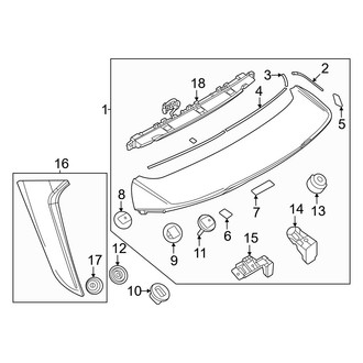 Mazda OE - Lift Gate - Rear Spoiler (2.5 S / 2.5 Turbo)