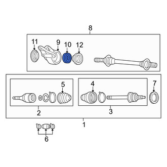 Mazda OE - Front CV Axle Shaft Carrier Bearing