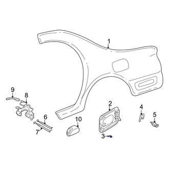 Mazda OE - Rear Fuel Door Bumper