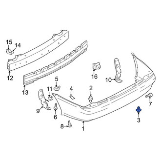 Mazda OE - Rear Bumper Cover Retainer