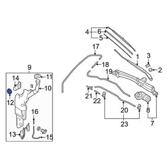 Mazda OE - Windshield Washer Pump Grommet