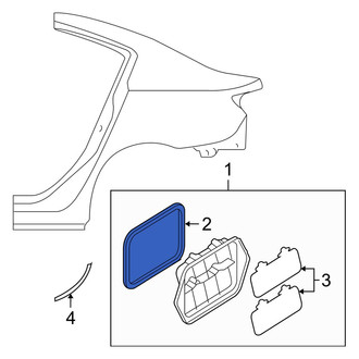 Mazda OE - Quarter Panel Air Vent Grille Gasket
