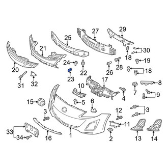 Mazda OE - Front Bumper Cover Nut
