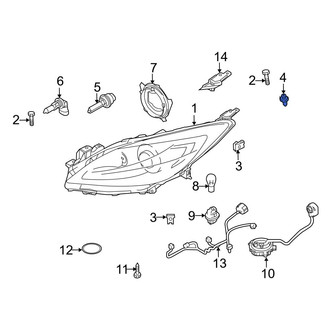 Mazda OE - Headlight Fastener Clip