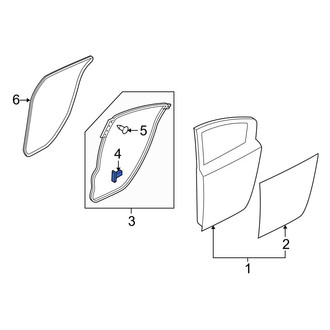 Mazda OE - Rear Door Seal Clip