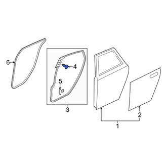 Mazda OE - Rear Upper Door Seal Clip