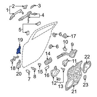 Mazda OE - Rear Left Upper Door Hinge