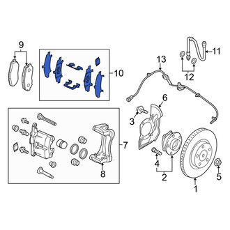 Mazda OE - Front Disc Brake Hardware Kit