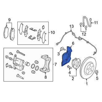 Mazda OE - Front Right Brake Dust Shield