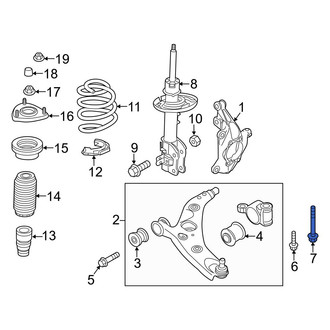Mazda OE - Rear Suspension Control Arm Bolt