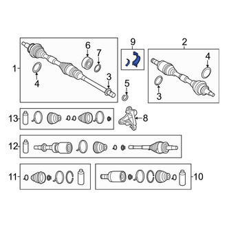 Mazda OE - Right CV Axle Shaft Carrier Bearing Clamp