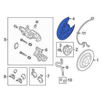Mazda OE - Rear Brake Dust Shield