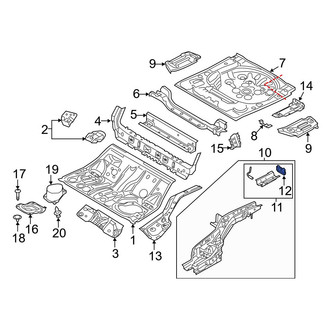 Mazda OE - Rear Bumper Impact Bar Bracket