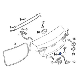 Mazda OE - Rear Trunk Lid Release Switch