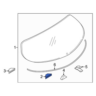 Mazda OE - Back Glass Clip