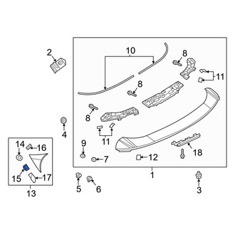 Mazda OE - Outer Liftgate Finish Panel Nut