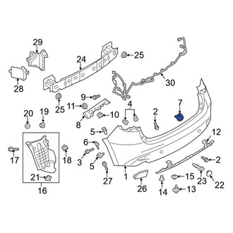 Mazda OE - Rear Bumper Cover Bracket