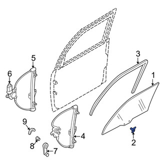 Mazda OE - Front Door Glass Attaching Clips