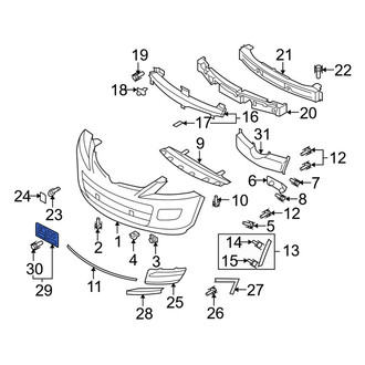 Mazda OE - Front License Plate Light Panel