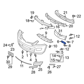 Mazda OE - Front Right Bumper Cover Bracket