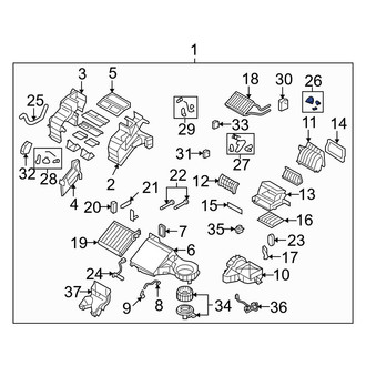 Mazda OE - Front HVAC Mode Door Lever Link