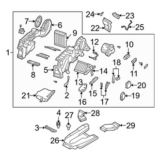 Mazda OE - Air Conditioner & Heater - Rear Evaporator