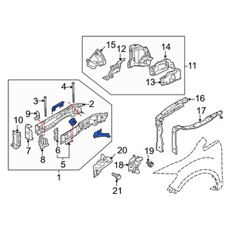Mazda OE - Front Left Frame Side Member Assembly