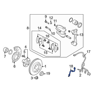 Mazda OE - Front Left ABS Wheel Speed Sensor