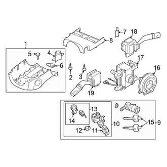 Mazda OE - Steering Column - Shroud, Switches & Levers (W/O Smart Keyless)