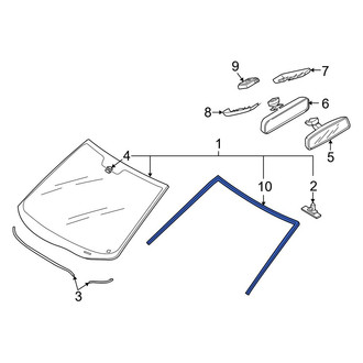 Mazda OE - Front Windshield Molding