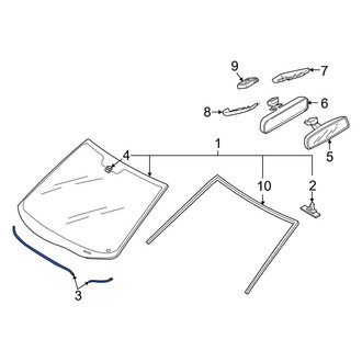 Mazda OE - Front Windshield Frame Weatherstrip Seal