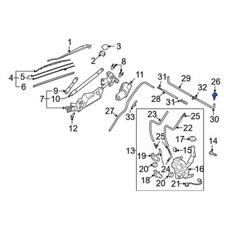 Mazda OE - Front Windshield Washer Nozzle