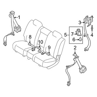 Mazda OE - Center Seat Belt Anchor Plate Cover