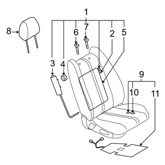 Mazda OE - Seats & Tracks - Front Seat Components (Passenger Side)