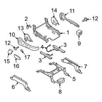 Mazda OE - Seats & Tracks - Tracks & Components (Passenger Seat, W/O Power)