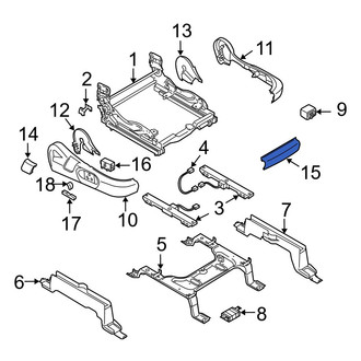 Mazda OE - Left Center Seat Track Cover